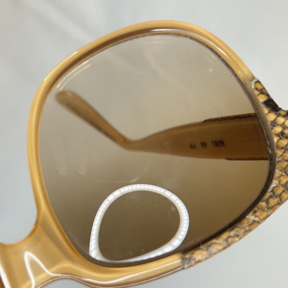 Vintage Emmanuelle Khanh Snakeskin Sunglasses Textured Accent main image 6
